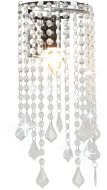 Wall Light with Crystal Beads Silver Rectangular E14 - Wall Lamp