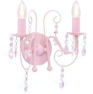 Wall Light with Beads Pink 2 × Bulb E14 - Wall Lamp