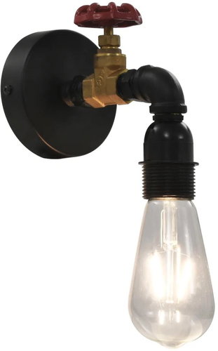 Wall Light Design Tap Black E27 - Wall Lamp - Main image