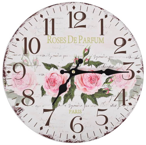 Vintage Wall Clock 30cm Flower - Wall Clock - Main image