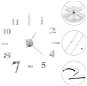 3D Wall Clock with Modern Design 100cm XXL Silver - Wall Clock
