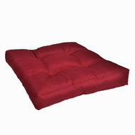 Upholstered wine red cushion 50 × 50 × 10 cm - Pillow
