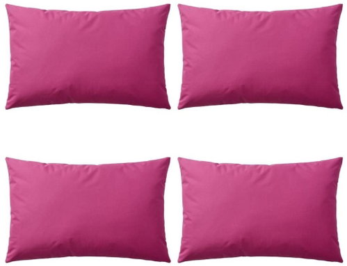 Outdoor cushions 4 pcs 60x40 cm pink - Pillow - Main image