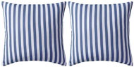 Outdoor cushions 2 pcs striped 45x45 cm navy blue - Pillow