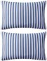 Outdoor cushions 2 pcs striped 60x40 cm navy blue - Pillow