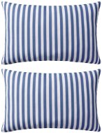 Outdoor cushions 2 pcs striped 60x40 cm navy blue - Pillow
