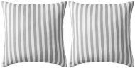Outdoor cushions 2 pcs striped 45x45 cm grey - Pillow