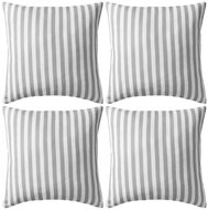 Outdoor cushions 4 pcs striped 45x45 cm grey - Pillow