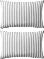 Pillow Outdoor cushions 2 pcs striped 60x40 cm grey - Polštář