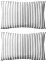 Outdoor cushions 2 pcs striped 60x40 cm grey - Pillow