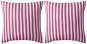 Venkovní polštáře 2 ks pruhované 45x45 cm růžové - Polštář