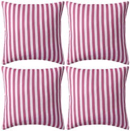 Outdoor cushions 2 pcs striped 45x45 cm pink - Pillow