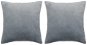 Pillow set 2 pcs velour 45 × 45 cm grey - Pillow
