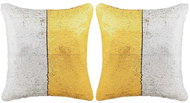 Set of pillows with sequins 2 pcs 45 × 45 cm gold-silver - Pillow