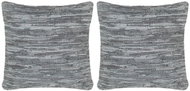 Pillows 2 pcs chindi grey 45 × 45 cm leather and cotton - Pillow