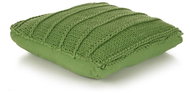 Square knitted cotton floor cushion 60 × 60 cm green - Pillow
