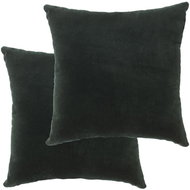 Cotton velvet cushions 2 pcs 45 × 45 cm green - Pillow