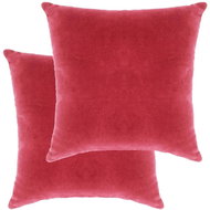 Cotton velvet cushions 2 pcs 45 × 45 cm pink - Pillow