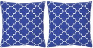 Printed pillows 2 pcs blue 40 × 40 cm cotton - Pillow