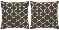 Printed pillows 2 pcs brown 40 × 40 cm cotton - Pillow