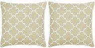 Printed pillows 2 pcs beige 40 × 40 cm cotton - Pillow