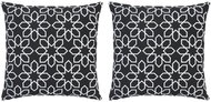 Printed pillows 2 pcs black and white 40 × 40 cm cotton - Pillow