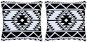 Polštáře s potiskem 2 ks černobílé 40 × 40 cm bavlna - Polštář