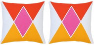 Printed pillows 2 pcs multicoloured 40 × 40 cm cotton - Pillow