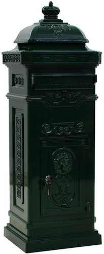 Column mailbox in vintage style rustproof green - Mailbox - Main image