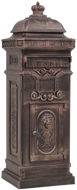 Columnar mailbox in vintage style rustproof bronze - Mailbox