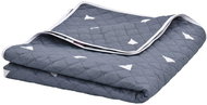 Blanket dark blue 230 × 260 cm quilted ultrasonic textile - Duvet 