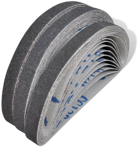 Grinding belts for pneumatic grinder 30 pcs: 10x grit 60, 10x grit 80, 10x grit 120 - Sanding belt - Main image