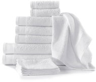 12-piece set of towels and bath towels cotton 450 g\m2 white - Towel
