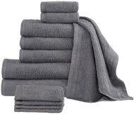 12-piece set of towels and bath towels cotton 450 g\m2 anthracite - Towel