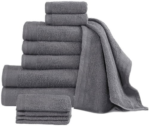 12-piece set of towels and bath towels cotton 450 g\m2 anthracite - Towel - Main image