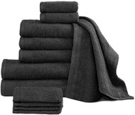 12-piece set of towels and bath towels cotton 450 g\m2 black - Towel