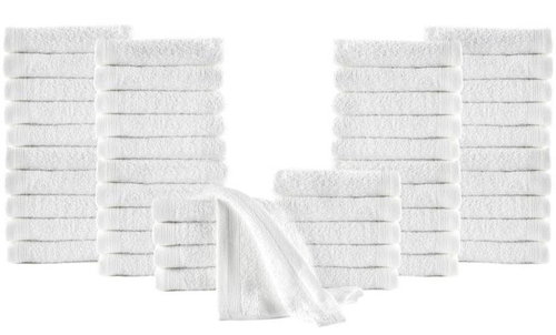 Guest towel set 50 pcs cotton 350 g\m2 30 × 50 cm white - Towel - Main image