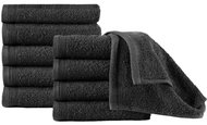 Guest towels 10 pcs cotton 450 g\m2 30 × 50 cm black - Towel