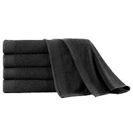 Towels 5 pcs cotton 450 g\m2 50 × 100 cm black - Towel