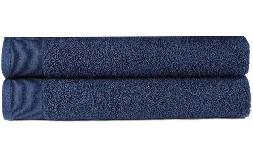 Towels 2 pcs cotton 450 g\m2 50 × 100 cm navy blue - Towel - Main image