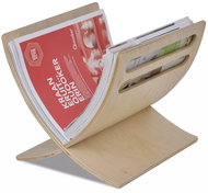 Stojan na časopisy dřevěný, volně stojící, přírodní odstín - Stojan na časopisy