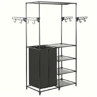 Clothes rack steel and non-woven 87x44x158 cm black - Clothes Hanger