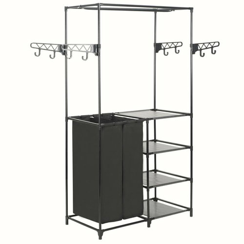 Clothes rack steel and non-woven 87x44x158 cm black - Clothes Hanger - Main image