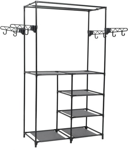 Clothes rack black 87x44x158 cm steel and non-woven fabric - Clothes Hanger - Main image