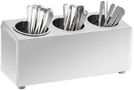 Cutlery rack 3 baskets rectangular stainless steel - Cutlery Stand