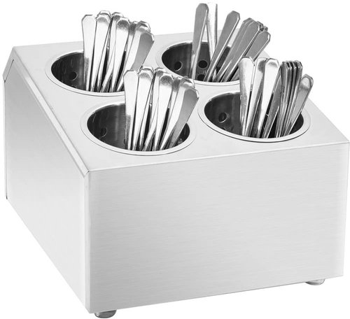 Cutlery rack 4 baskets square Stainless steel - Cutlery Stand - Main image