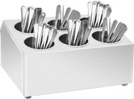 Cutlery rack 6 baskets square stainless steel - Cutlery Stand