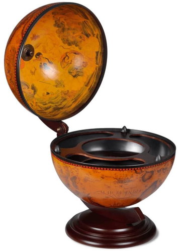 Table globe bar wine rack eucalyptus wood - Wine Stand - Main image