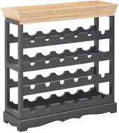 Wine rack black 70 × 22,5 × 70,5 cm MDF - Wine Stand