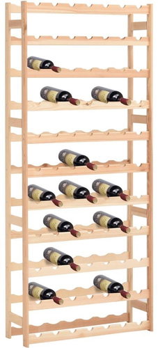 Wine rack for 77 bottles pine wood - Wine Stand - Main image